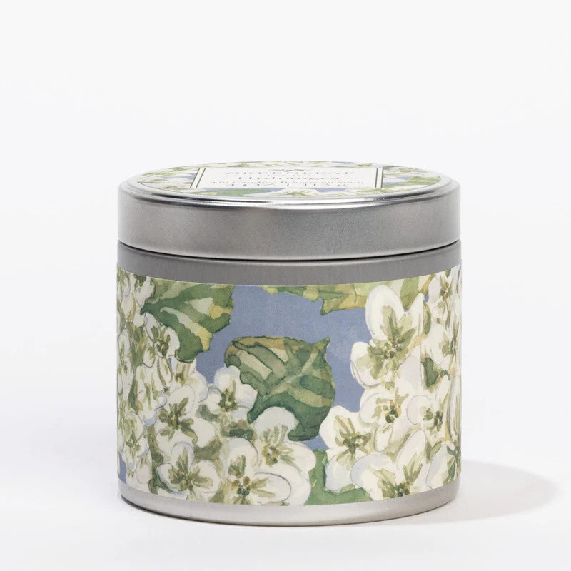 Greenleaf Hydrangea Tin Candle