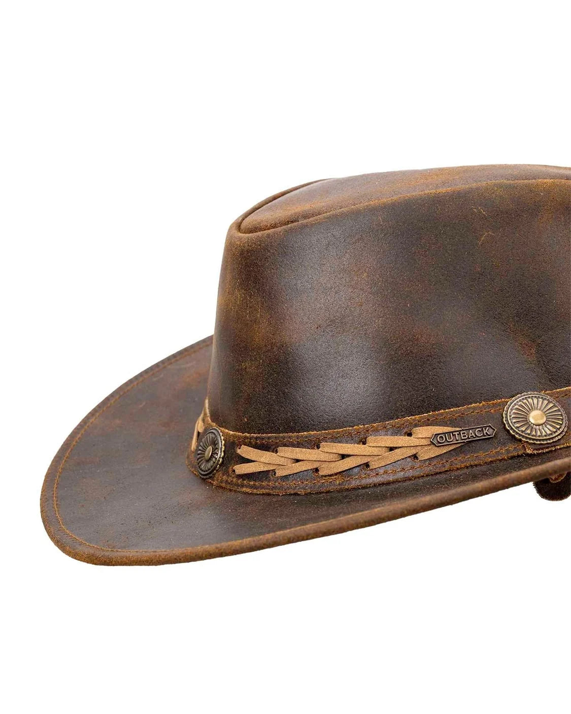 Outback Trading Co. Men's Ridge Leather Hat - Brown