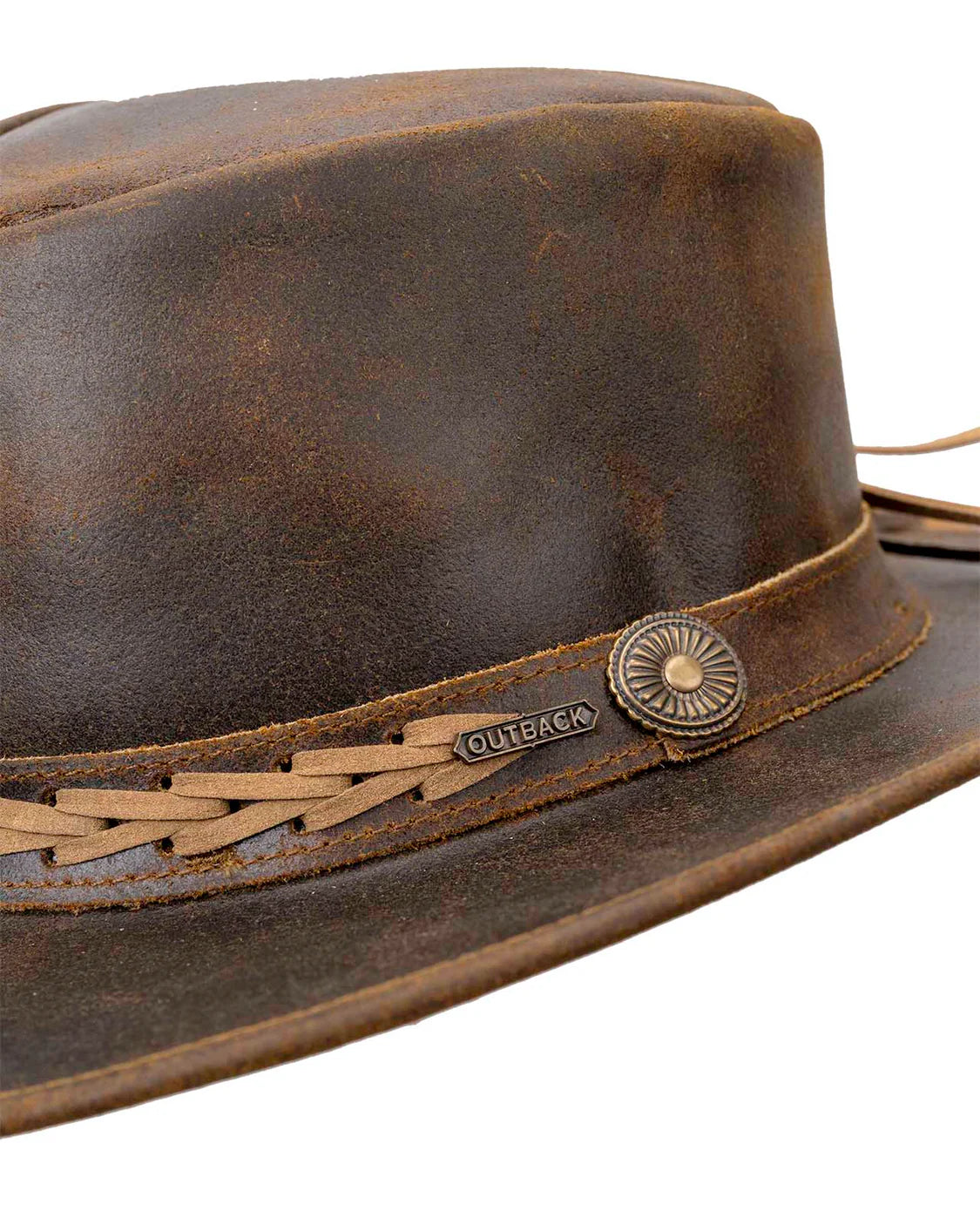 Outback Trading Co. Men's Ridge Leather Hat - Brown
