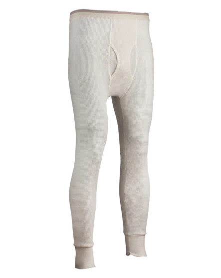 Indera Men's Traditional Waffle Pant  Natural