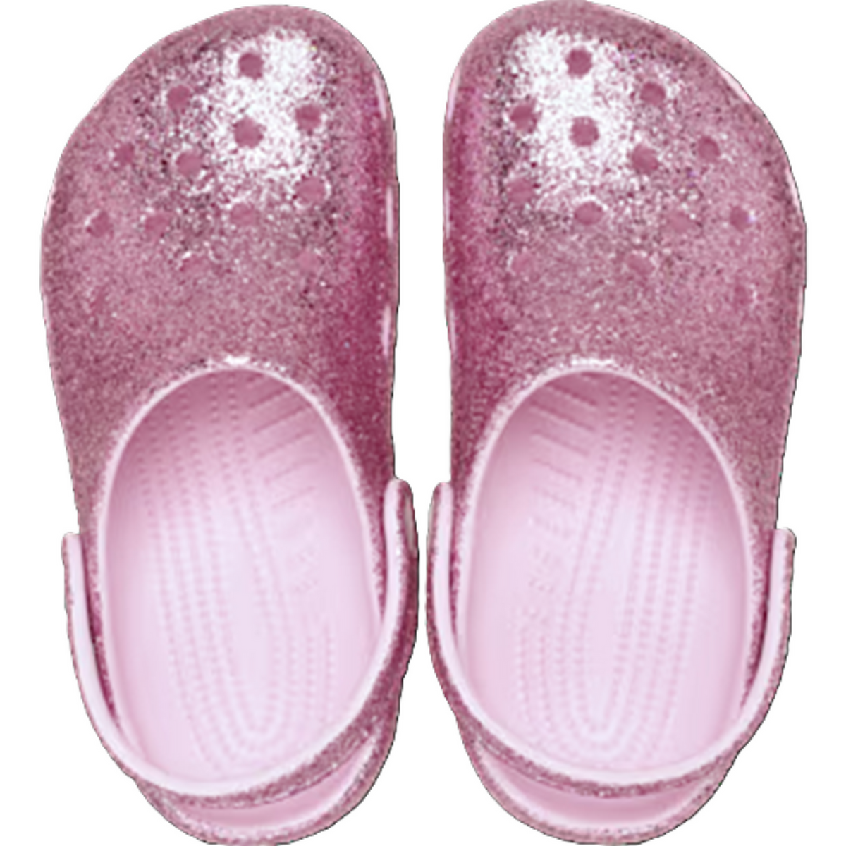 Crocs Toddler Girls' Classic Chunky Glitter Clog – Pink Milk