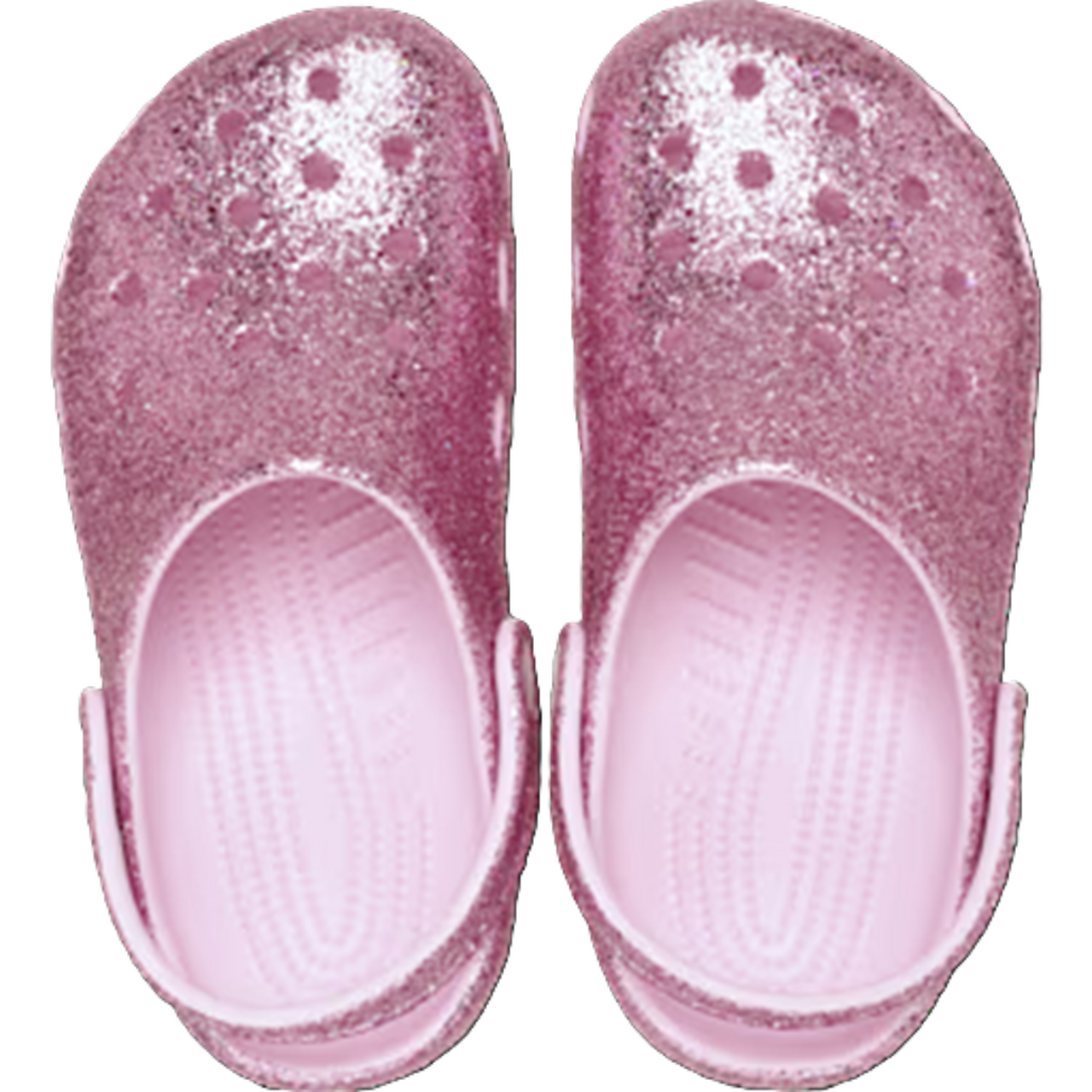 Crocs Toddler Girls Classic Chunky Glitter Clog – Pink Milk