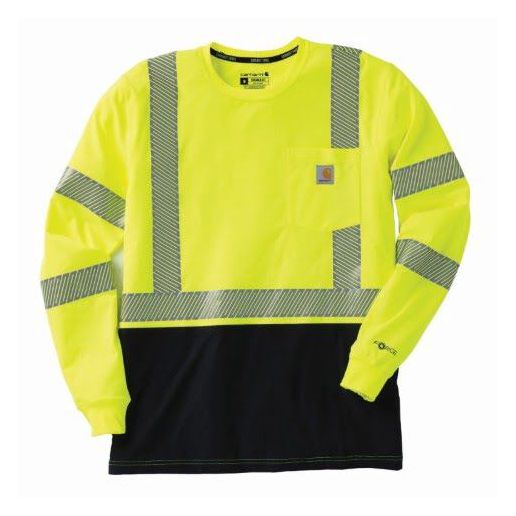 Carhartt Men's High Visibility Force Relaxed Long Sleeve Class 3 T-Shirt