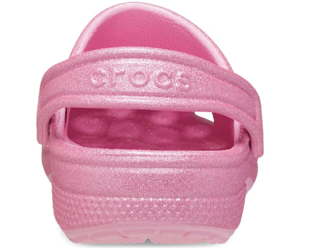 Crocs Toddler Classic Glitter Clog - Pink Tweed Glitter