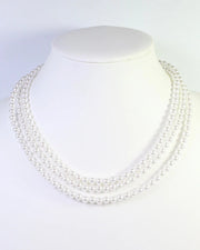 Caroline Hill Hattiesburg Multi Strand Pearl Necklace - Cream