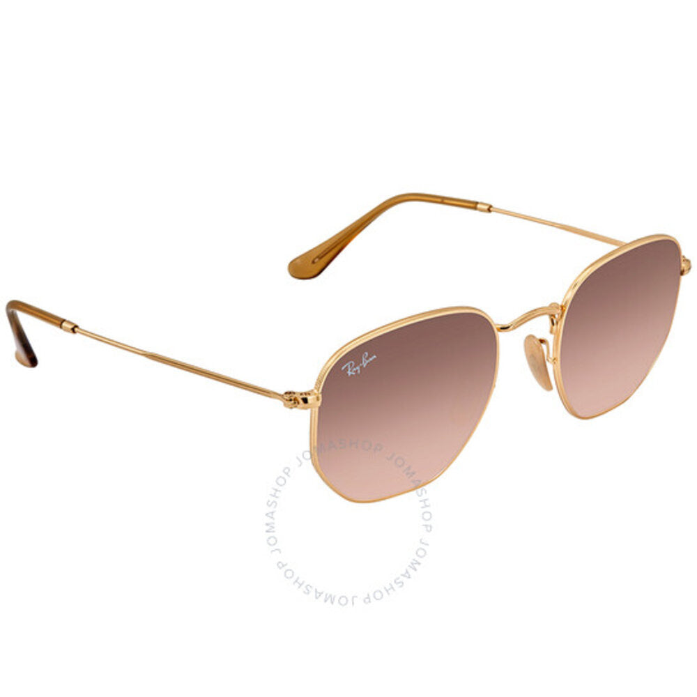 Ray-Ban Hexagonal Flat Lenses Sunglasses – Arista Gold/Brown Gradient