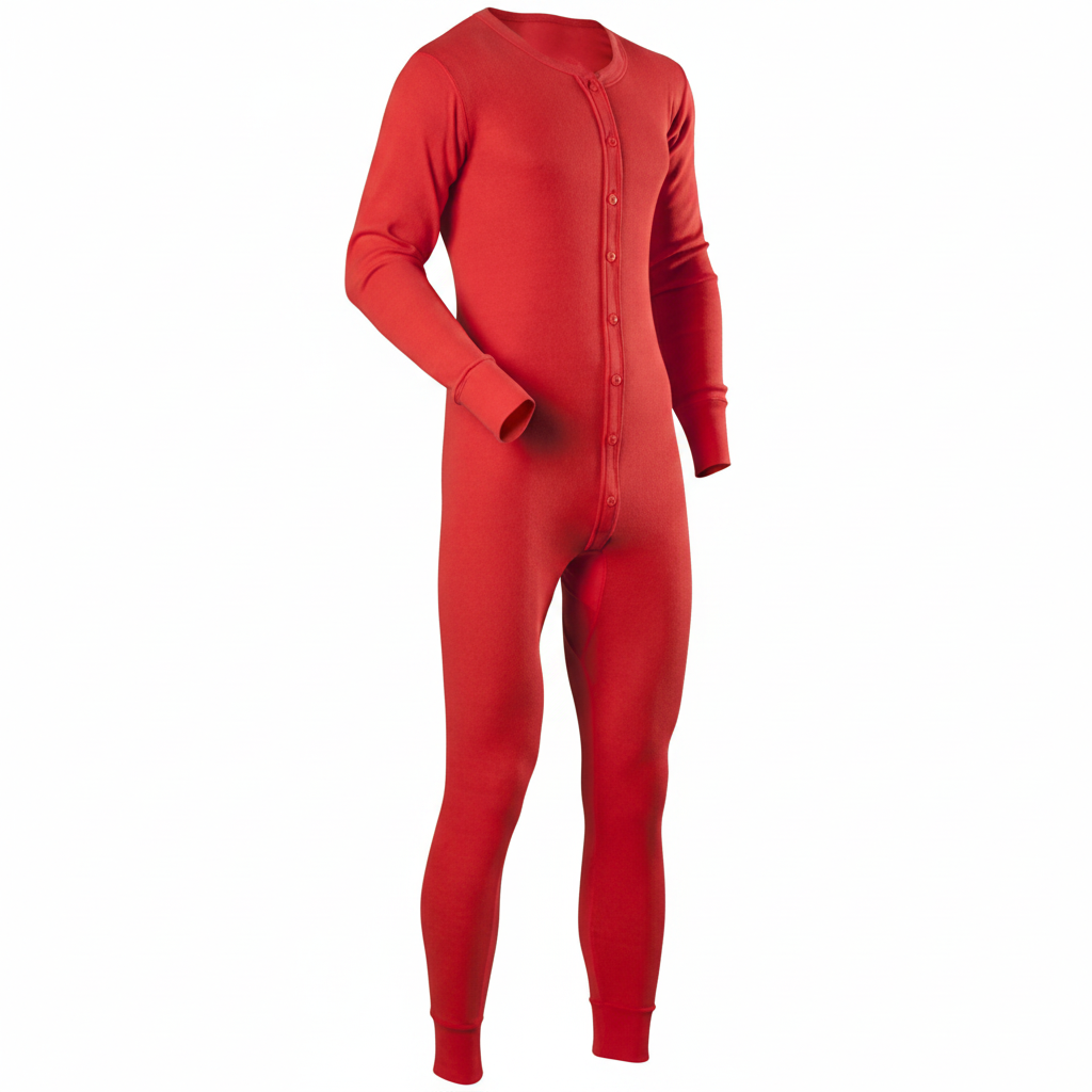 Indera Men's Unionsuit-Red