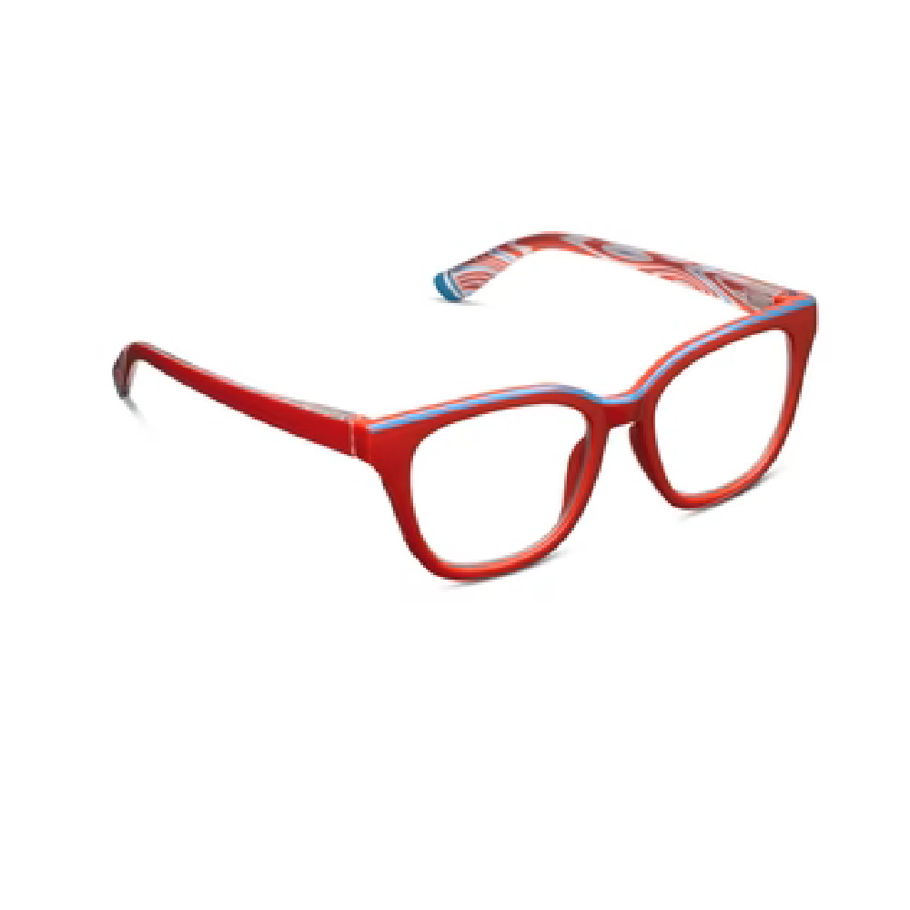 Peepers Trapeze Blue-Light Readers - Red