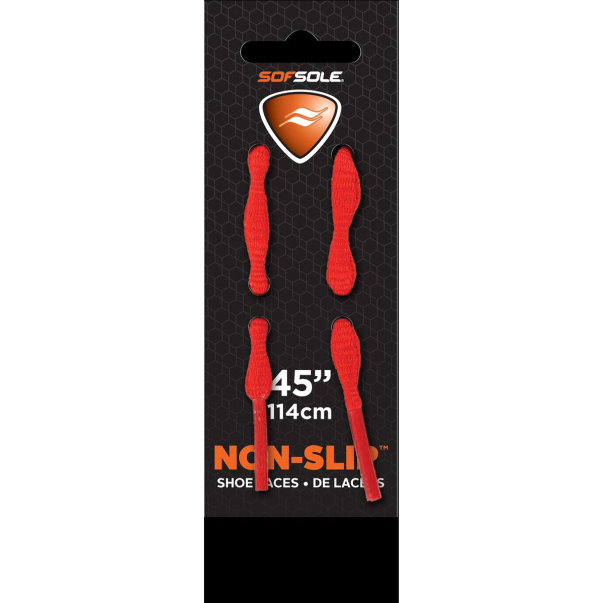 Implus Non‑Slip Wavy Shoelaces - Red