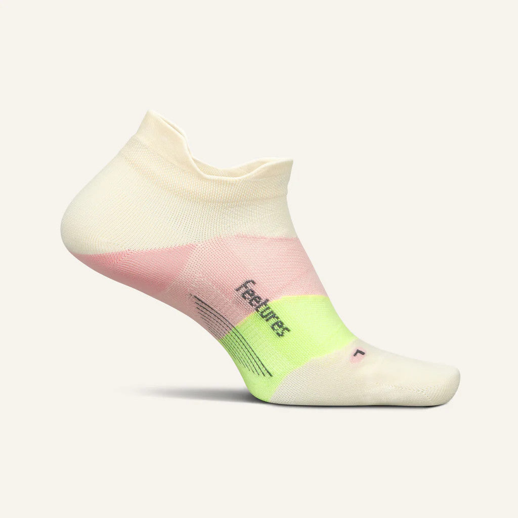 Feetures Elite Ultra-Light NST No‑Show Tab Socks - Sandy Melon