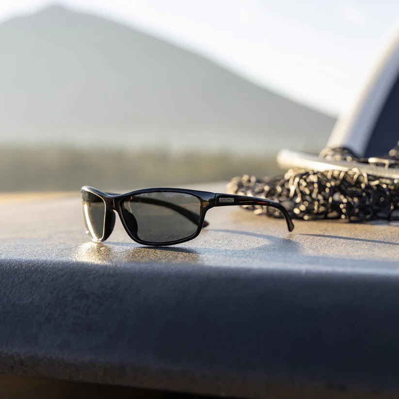 Suncloud Zephyr Polarized Sunglasses – Black Frame/Gray