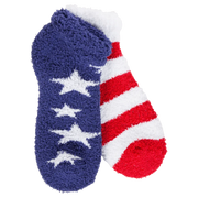 World's Softest Socks Fireside Cozy Low - Stars and Stripes