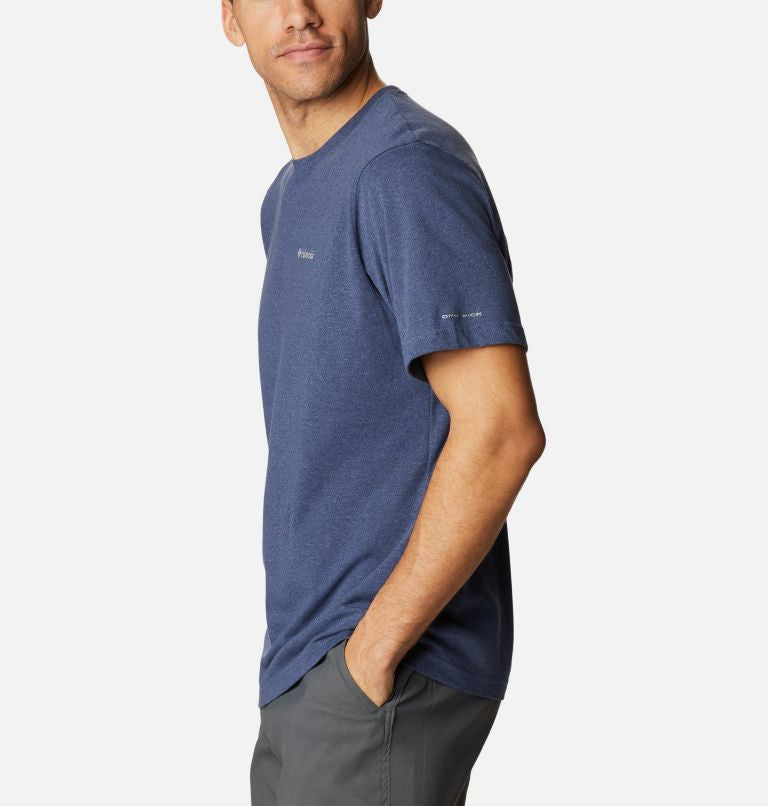 Columbia Men's Thistledown Hills Short Sleeve Shirt-Dark Mountain Heather