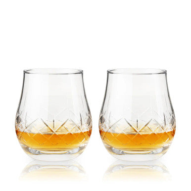 Viski Admiral Crystal Heavyweight Bourbon Glasses - Set of 2