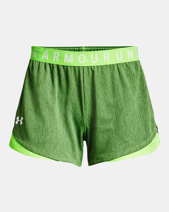 Under Armour Women's Play Up Shorts 3.0 Twist-Quirky Lime/White