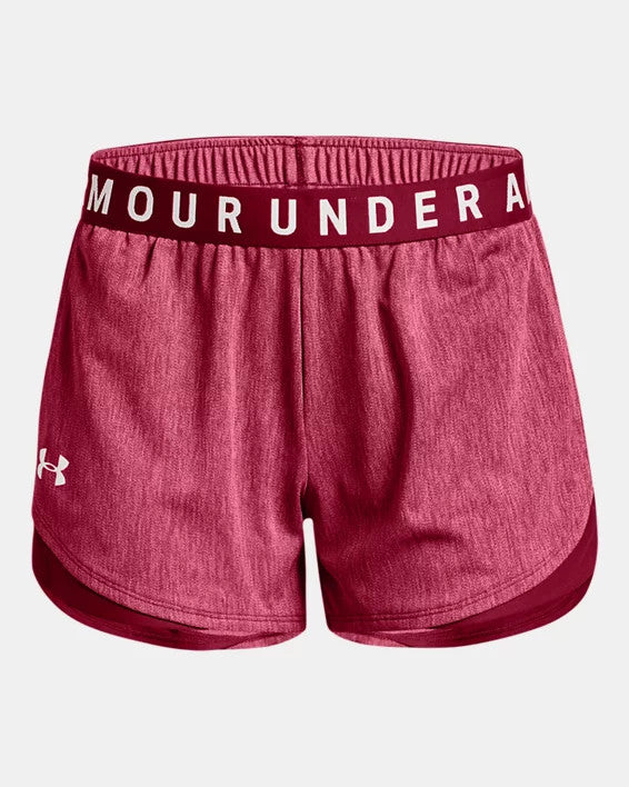 Under Armour Women's Play Up Shorts 3.0 Twist-Black Rose/White