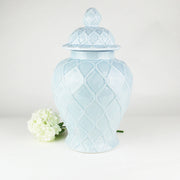 8 Oak Lane Blue Extra Large Textured Ginger Jar