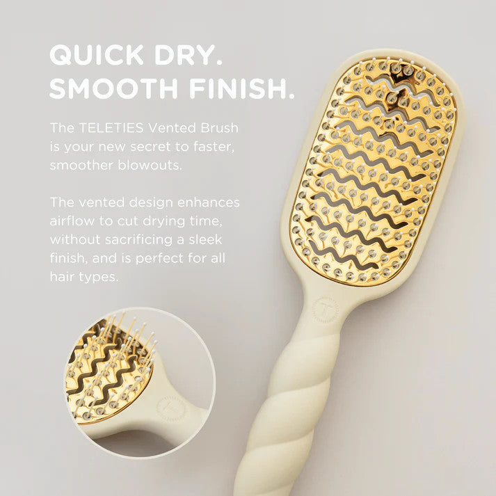 Teleties Vented Hair Brush - Tan
