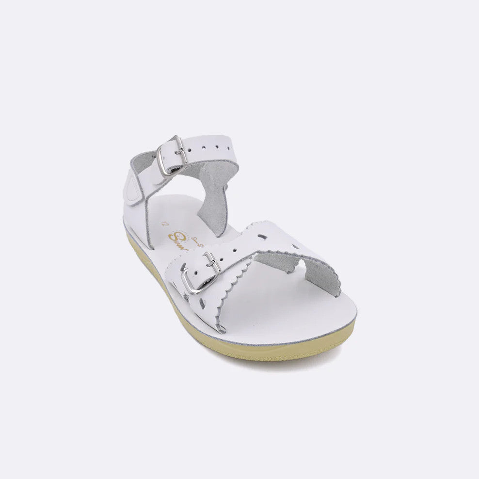 Sun‑San Sweetheart Little Girl's Sandals - White