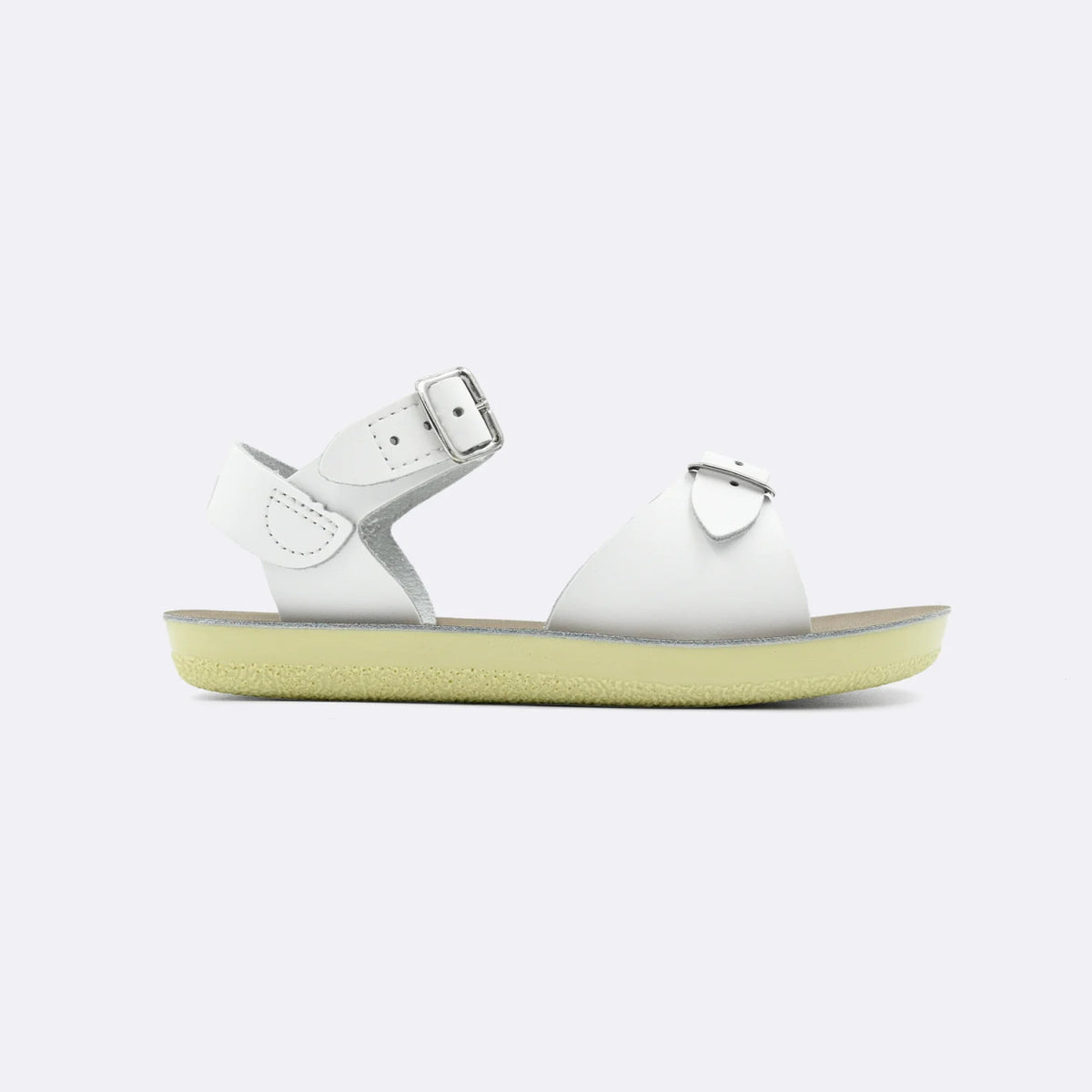 Sun‑San Surfer H&L Girls Leather Sandals - White