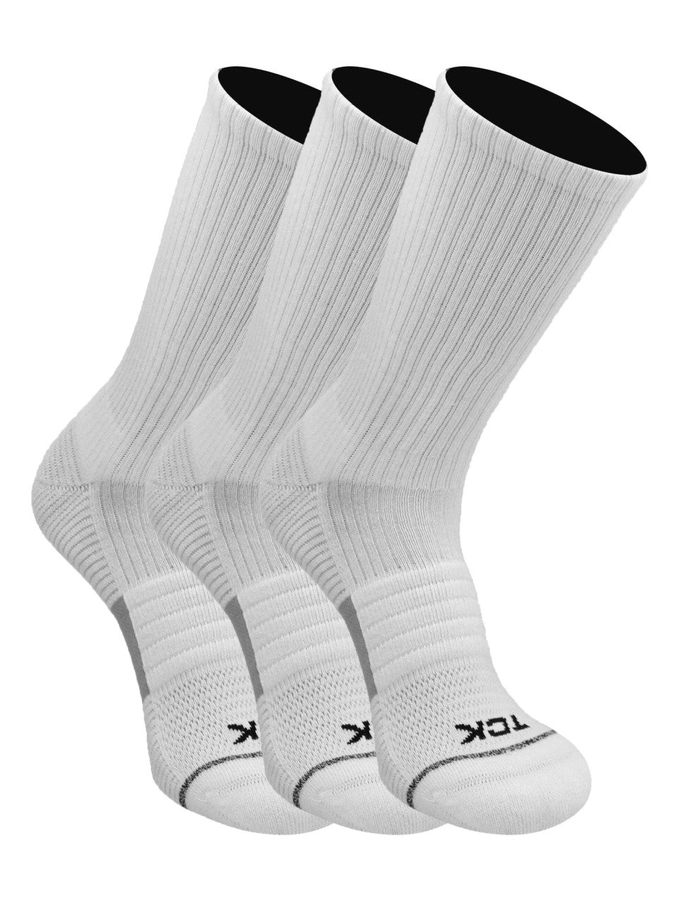 TCK 365 Everyday Crew Socks 3‑Pack - White