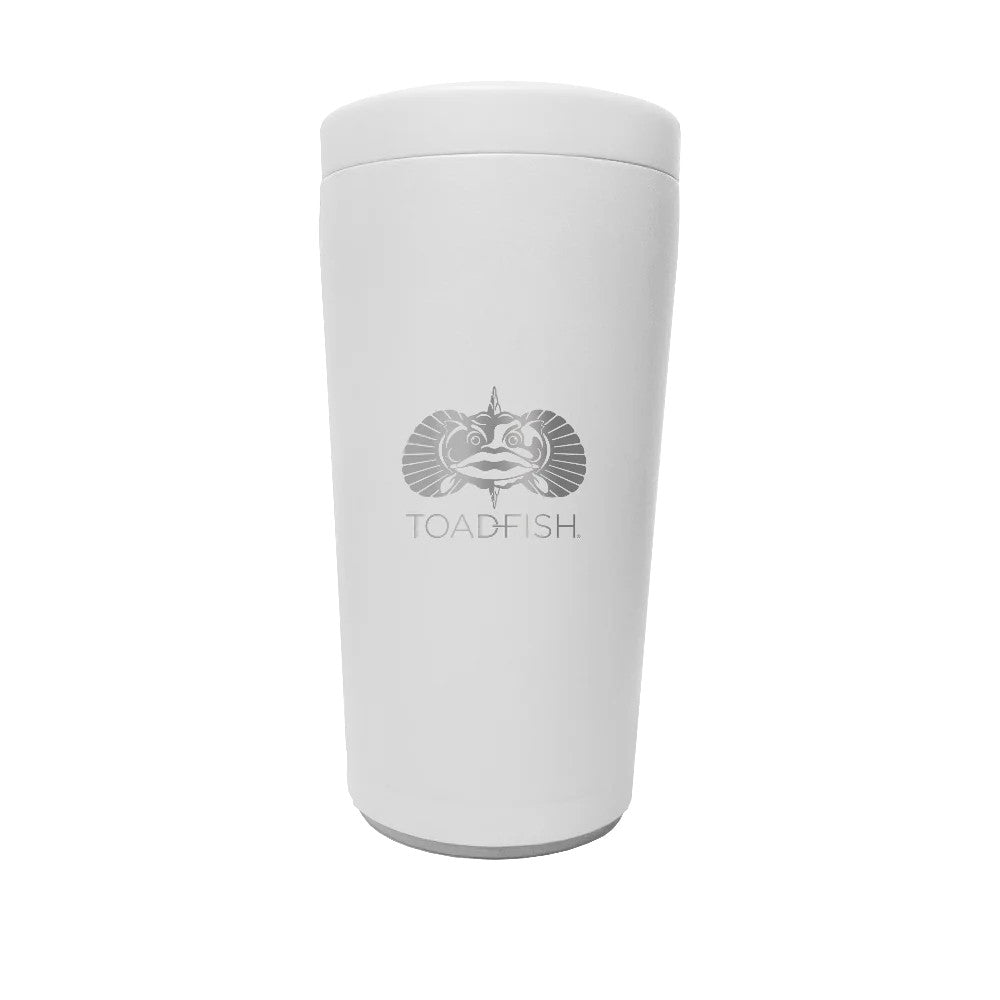 Toadfish Non-Tipping Universal Can Cooler - White