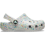 Crocs Kids' Classic Glow Paint Splatter Clog - Summit White/Multi