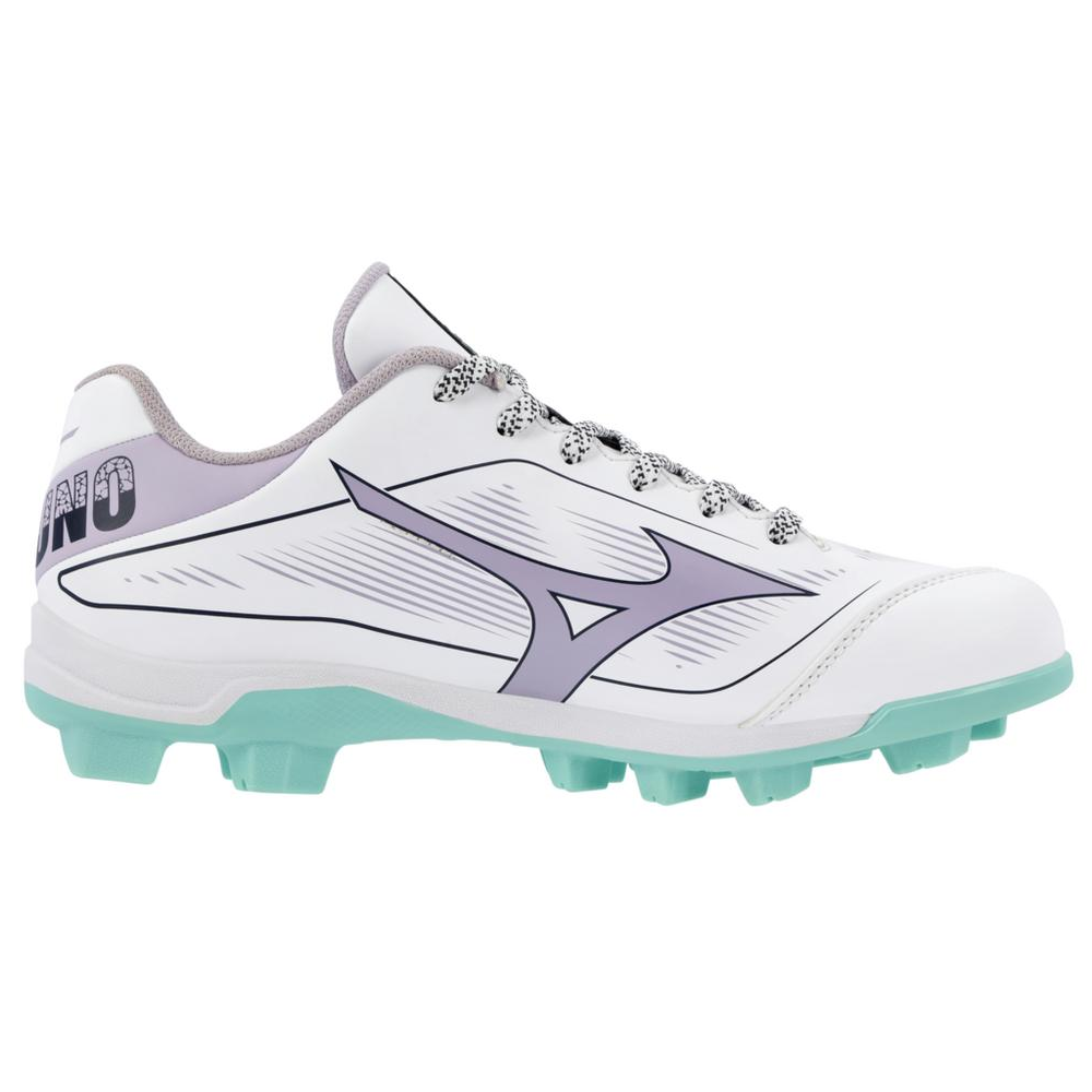 Mizuno Cushion Revo Finch Women’s Softball Cleats - White/Lavender
